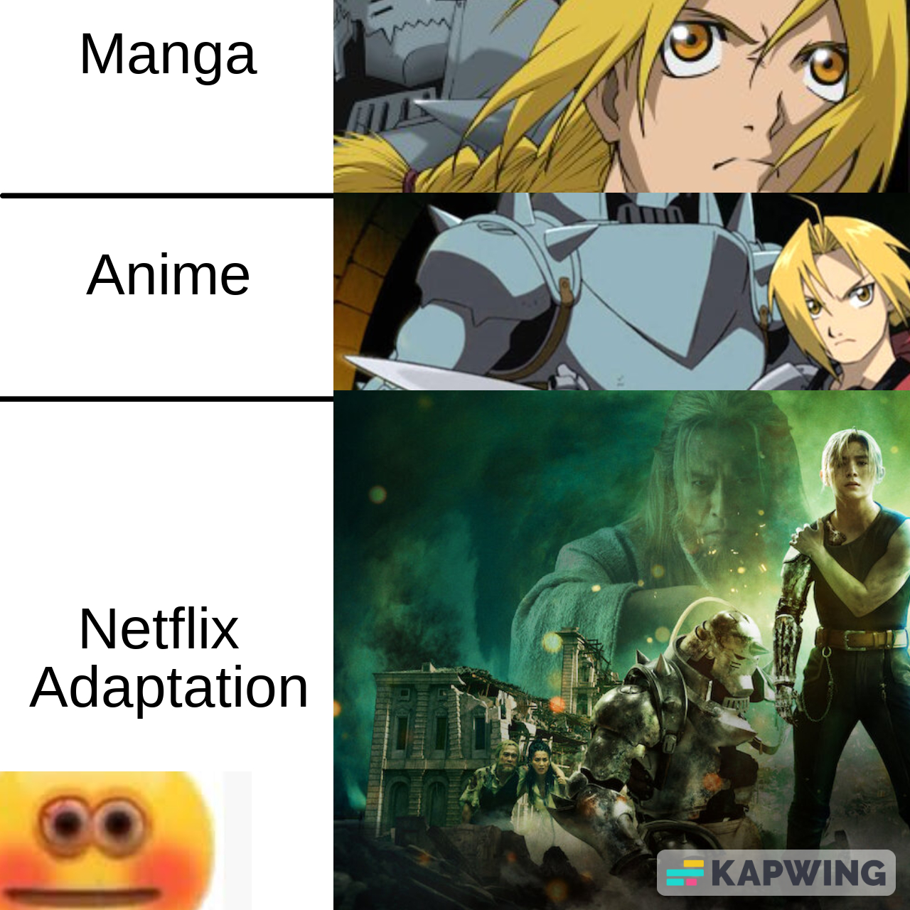 fullmetal alchemist netflix adaptation meme