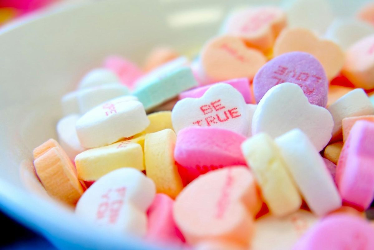 Assorted Heart-Shaped Candies on White Bowl