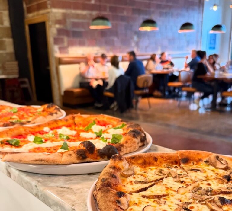 Black Dog Wood Fired's signature pizzas. Photo courtesy of Black Dog Wood Fired